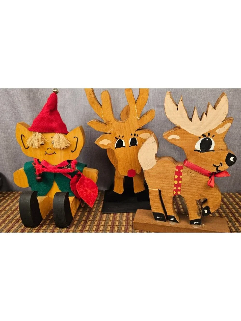 Vintage Wooden Christmas Decorations